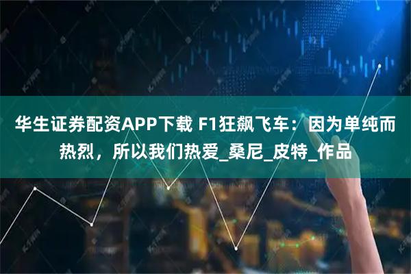 华生证券配资APP下载 F1狂飙飞车：因为单纯而热烈，所以我们热爱_桑尼_皮特_作品